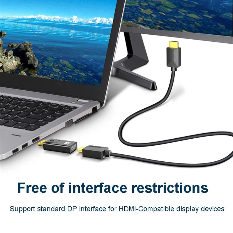 DisplayPort to HDMI Adapter – 4K/1080P DP Male to HDMI Female Cable Converter