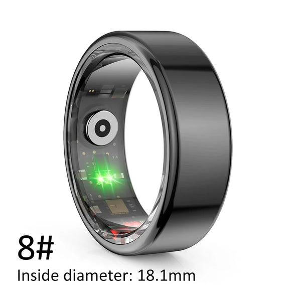 AMZMAX R02 Smart Ring – Fitness Tracker with Multi-Sport Modes, Health Monitoring, IP68 Waterproof Military-Grade Smart Ring