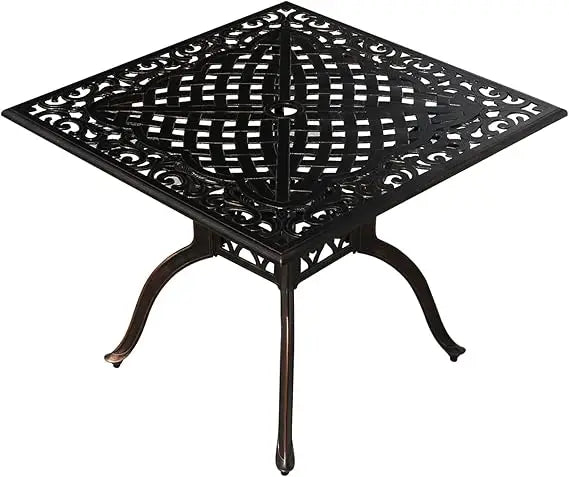 90cm Outdoor Round/Square Patio Dining Table with Umbrella Hole