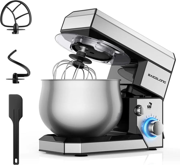 6-Speed Electric Stand Mixer – 4.2QT Stainless Steel Bowl