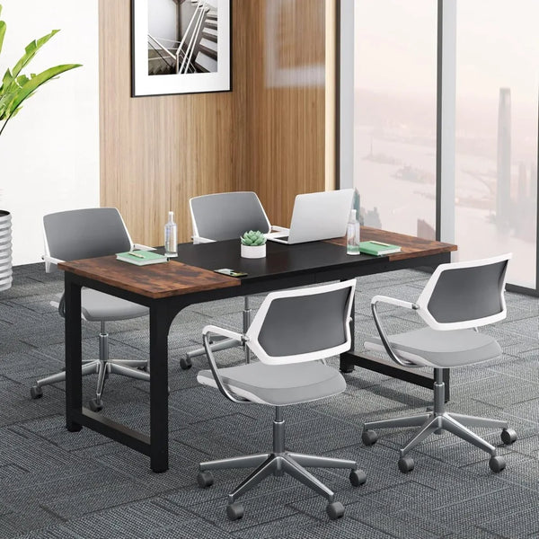 63" Conference Table – Metal Frame Boardroom Desk
