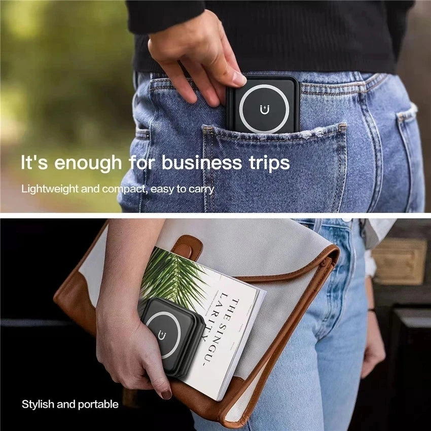 3-in-1 Foldable Magnetic Wireless Charger Stand – Fast Charging Dock for iPhone & Apple Watch