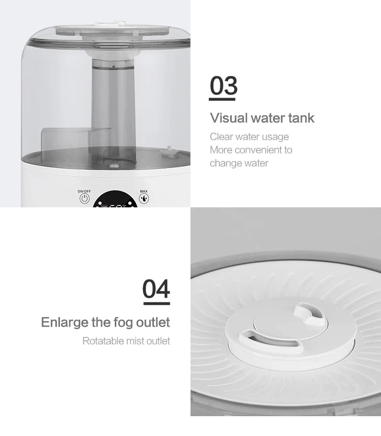 KINSCOTER 3L Large-Capacity Air Humidifier with Remote & Timer