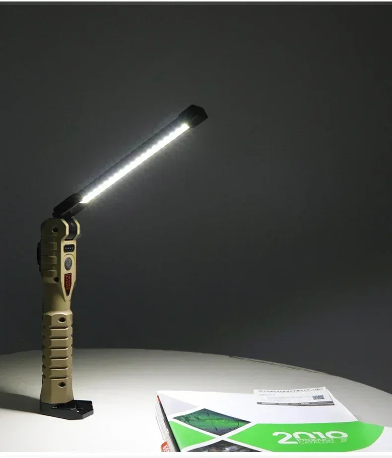 1000LM USB Rechargeable COB Work Light – Handheld Flashlight with Power Indicator