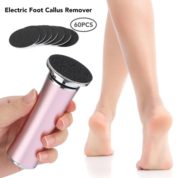 Electric Foot Callus Remover – Pedicure Tool with Grinder & Replacement Sandpaper for Smooth Heels & Foot Care