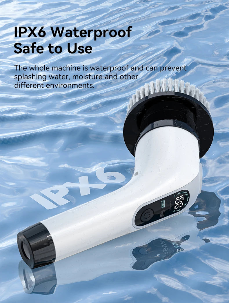 Cordless Electric Spin Scrubber – Handheld Cleaning Brush with 7 Heads for Bathroom & Kitchen