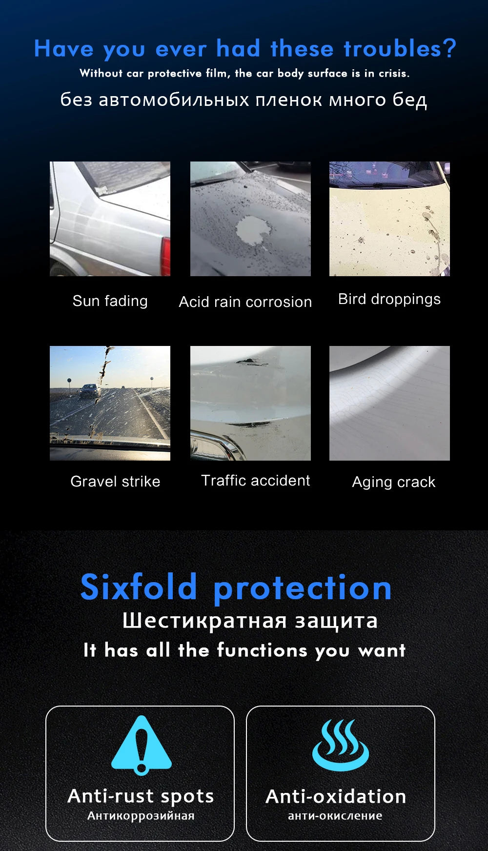 30×120cm Clear Car Light Tint Vinyl Film