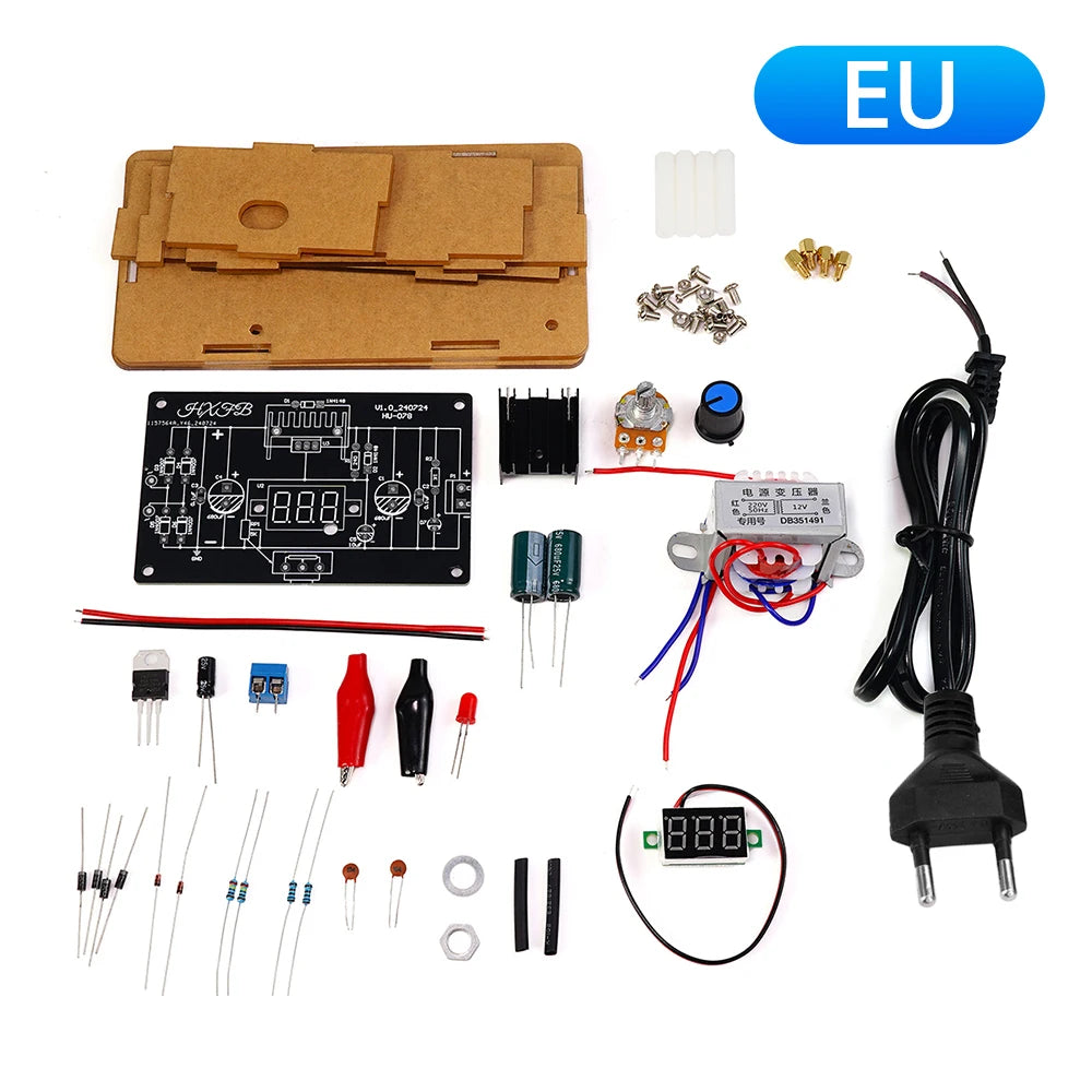 LM317 Adjustable Power Supply DIY Kit – DC Regulated Module for Welding Practice