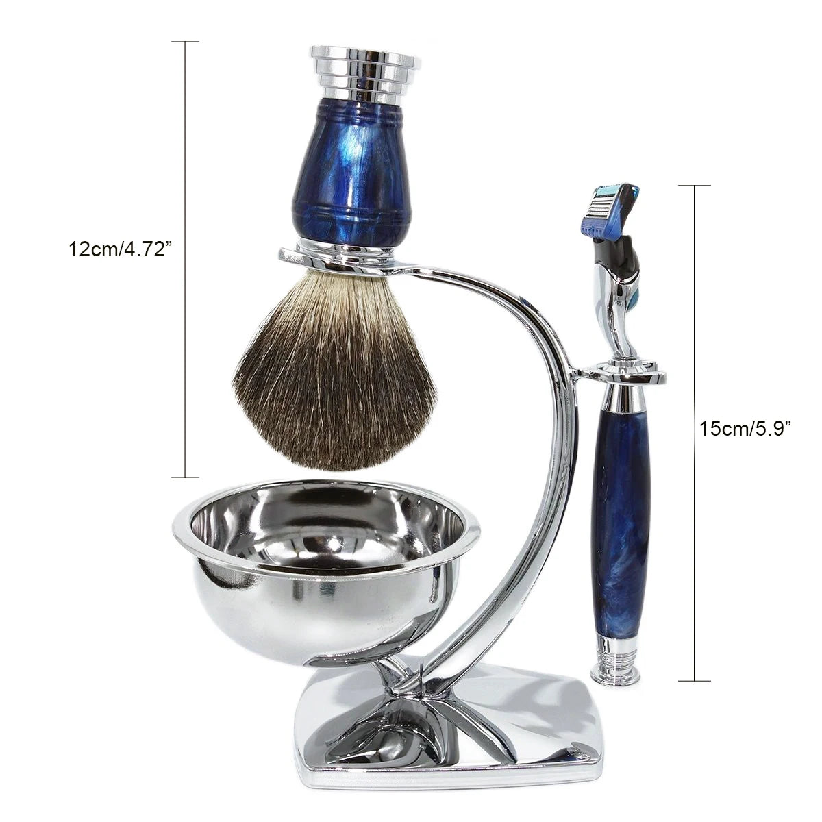 iRAZOR Royalblue 5-Layer Safety Razor – Shaving Kit & Barber Tool Gift for Men