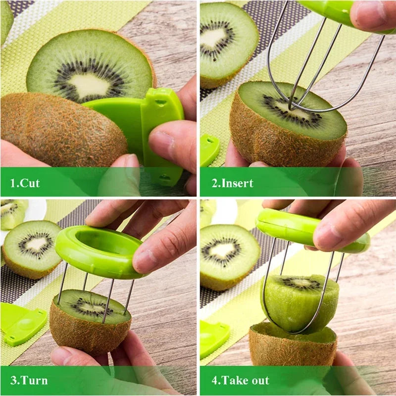Detachable Stainless Steel Fruit Peeler – Kiwi, Lemon & Salad Tool