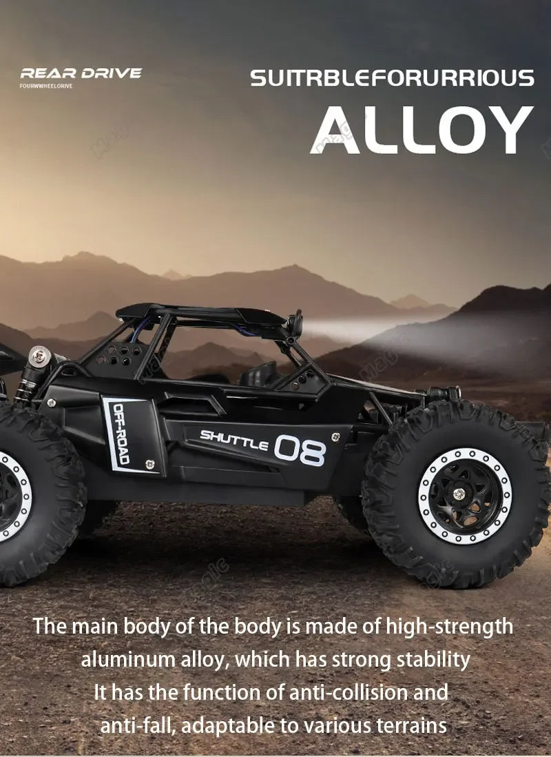1:16 RC Off-Road Truck – 2WD High-Speed Remote Control Car with LED