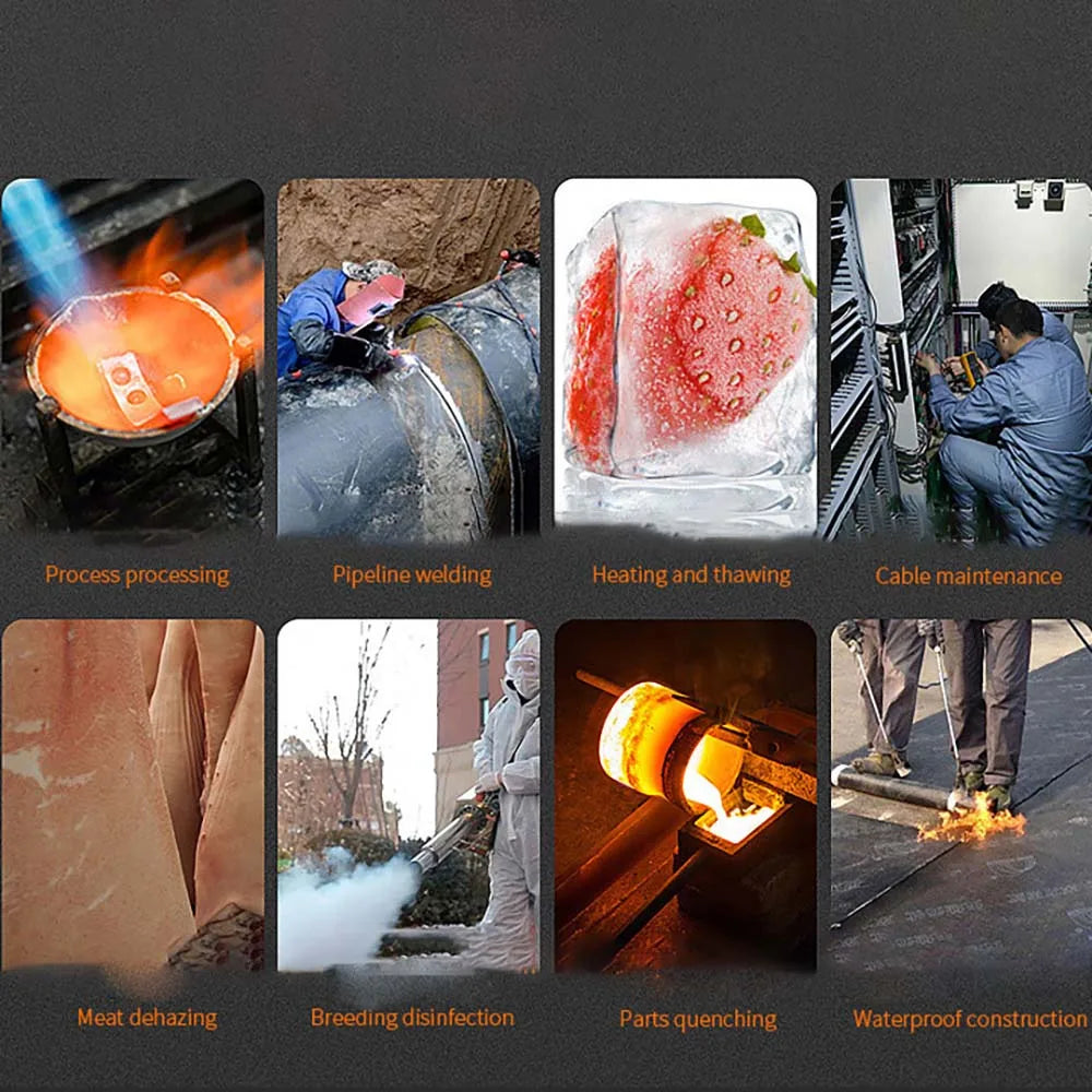 Camping Gas Torch – Butane Flame Gun with Auto-Ignition for Cooking & Soldering