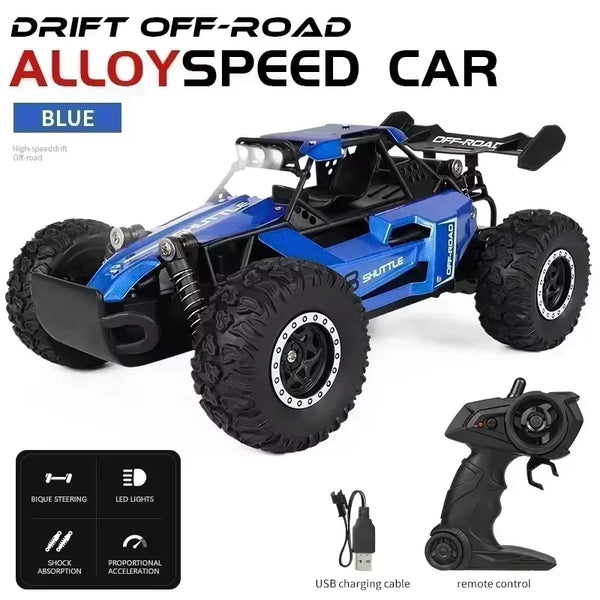 1:16 RC Off-Road Truck – 2WD High-Speed Remote Control Car with LED
