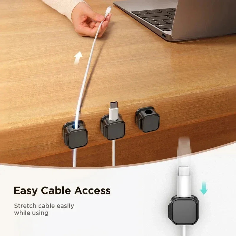 Magnetic Cable Clip – Adhesive Wire Organizer for Home & Office Desk Management
