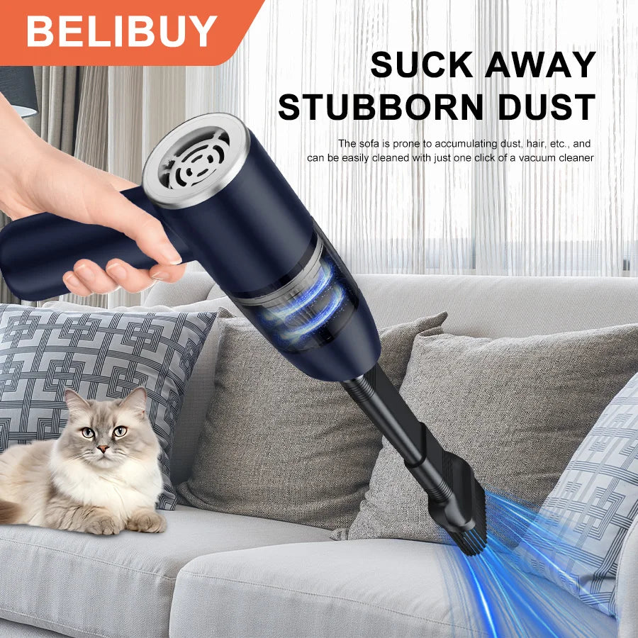 BELIBUY 12,000Pa Cordless Handheld Vacuum – 2-in-1 Vacuum & Air Duster