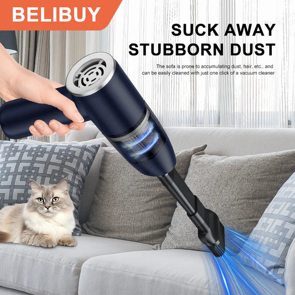 BELIBUY 12,000Pa Cordless Handheld Vacuum – 2-in-1 Vacuum & Air Duster