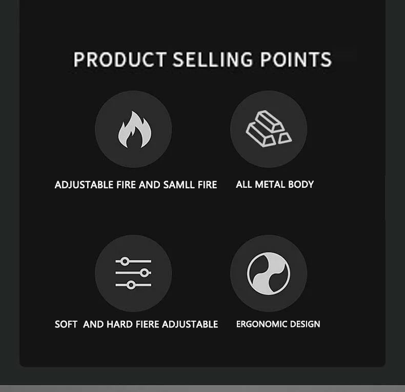 Camping Gas Torch – Butane Flame Gun with Auto-Ignition for Cooking & Soldering