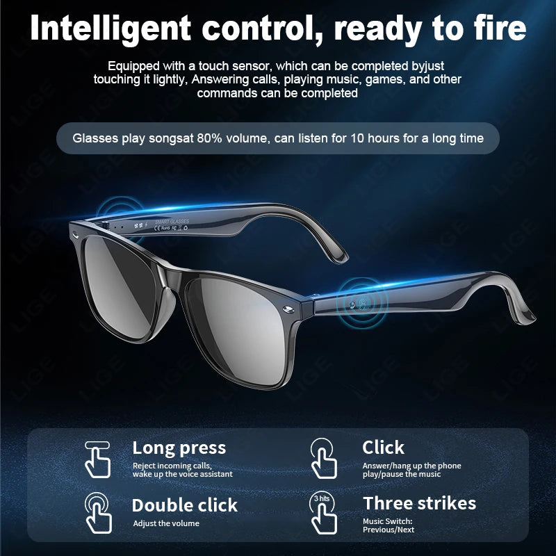 AI Smart Bluetooth Translator Sunglasses