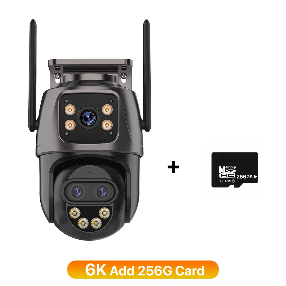 6K 9MP WiFi Outdoor PTZ Security Camera – 8x Zoom & Dual Screen