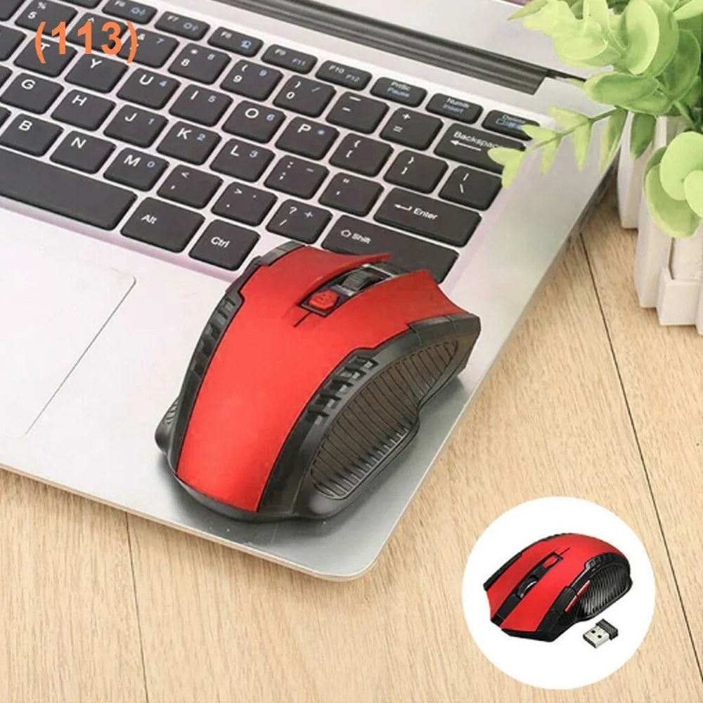 113 2.4GHz Wireless Optical Mouse – 6-Button Portable Mouse with USB Receiver