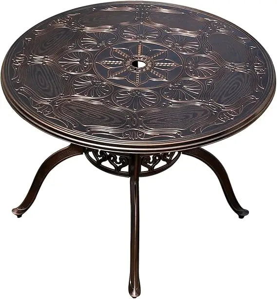 90cm Outdoor Round/Square Patio Dining Table with Umbrella Hole