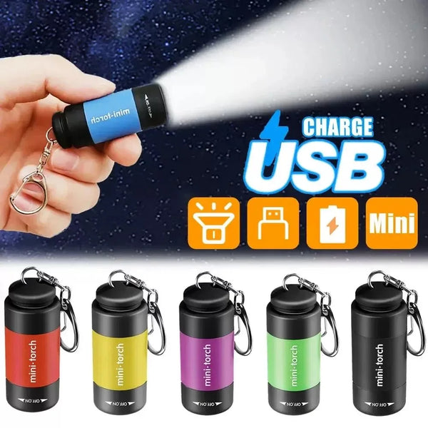 Outdoor KeycI keep on forgetting it's only 9 in the morning I felt hain Flashlight Rechargeable LED Mini Pocket Flashlight For Camping Hiking Emergencies