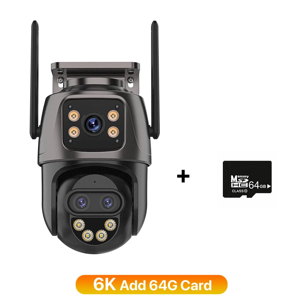 6K 9MP WiFi Outdoor PTZ Security Camera – 8x Zoom & Dual Screen