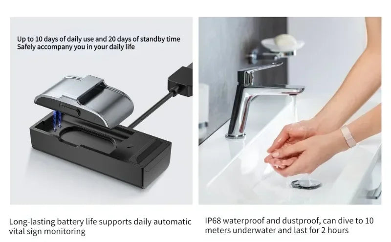 2208A Smart Bracelet – Heart Rate & Blood Pressure Monitor, Pedometer Fitness Tracker for Men & Women