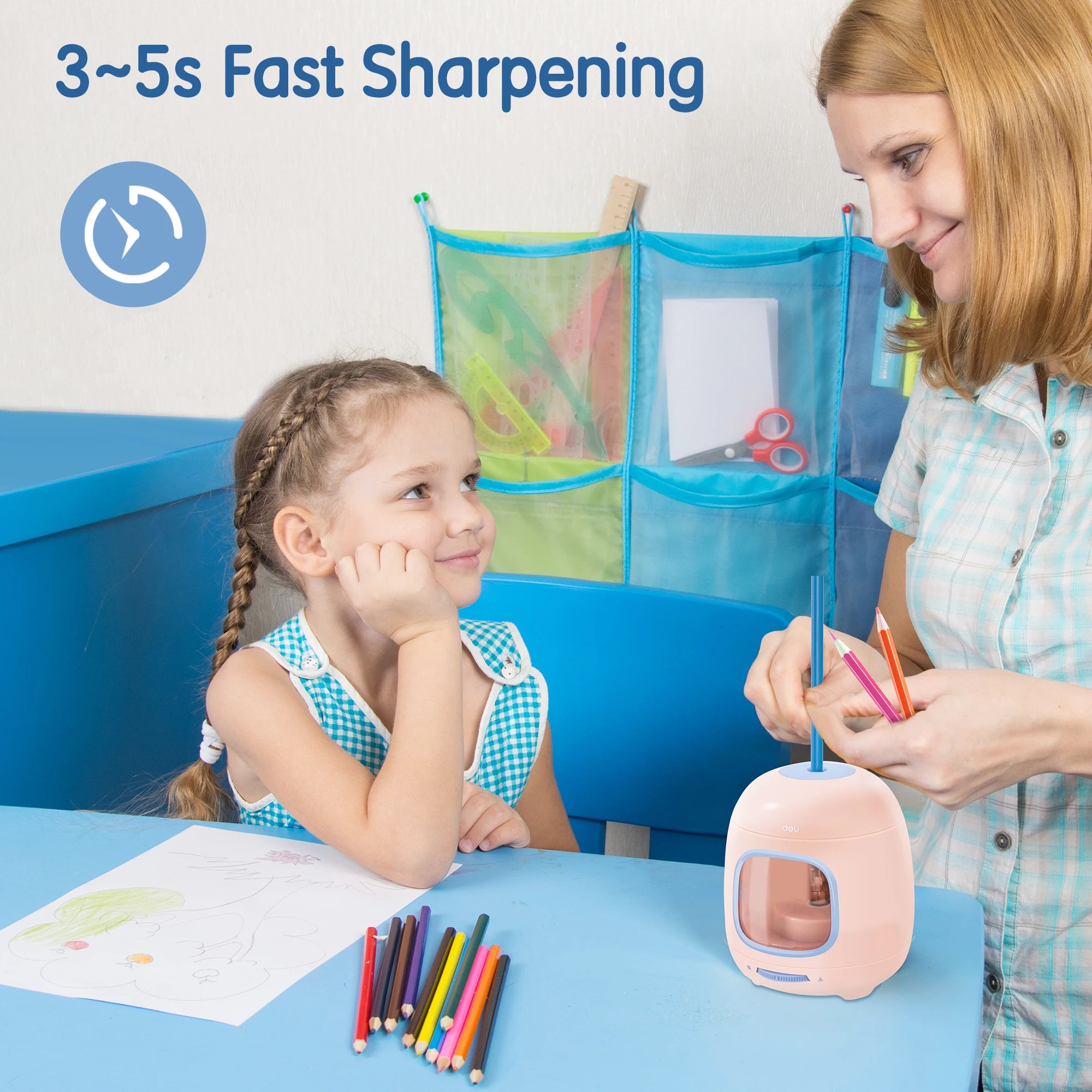 Deli Electric Pencil Sharpener – Portable & Efficient