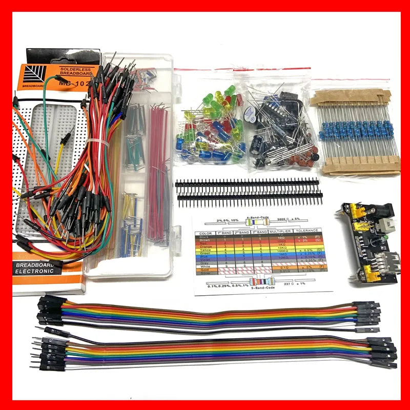 830-Hole Breadboard Kit with Electronic Components – Starter Pack for UNO & DIY Projects