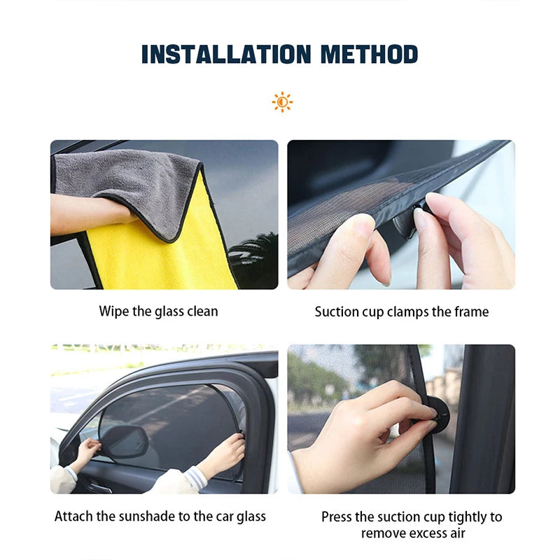 SEAMETAL Universal Car Sunshade – Folding UV Windshield & Window Cover