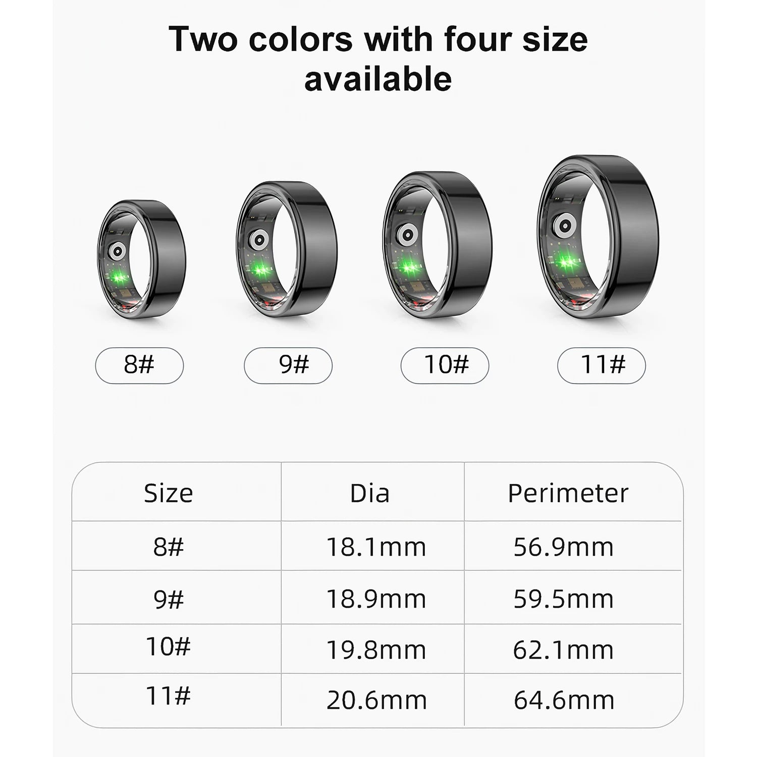 AMZMAX R02 Smart Ring – Fitness Tracker with Multi-Sport Modes, Health Monitoring, IP68 Waterproof Military-Grade Smart Ring