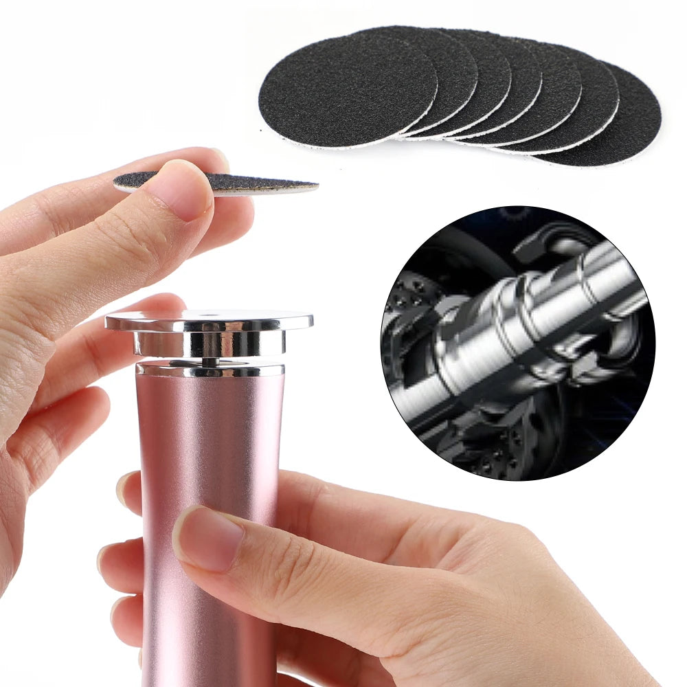 Electric Foot Callus Remover – Pedicure Tool with Grinder & Replacement Sandpaper for Smooth Heels & Foot Care