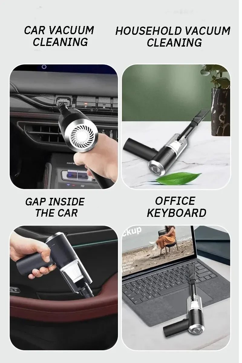 Portable Wireless Car & Home Vacuum Cleaner – 120W High Power