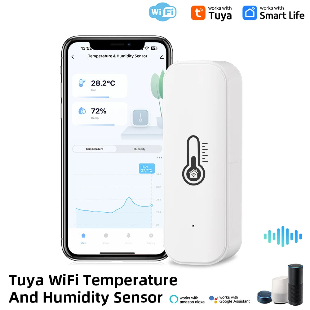 Tuya WiFi Temperature & Humidity Sensor – Smart Home
