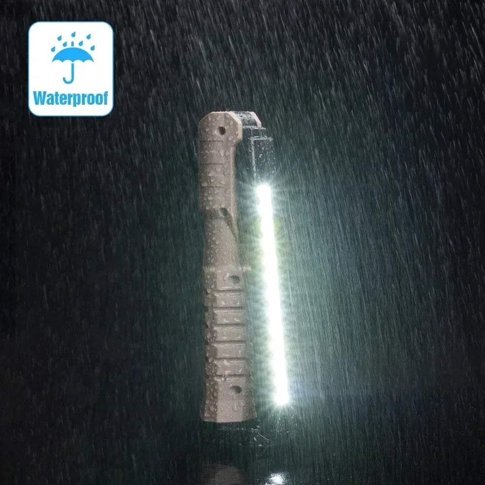 1000LM USB Rechargeable COB Work Light – Handheld Flashlight with Power Indicator