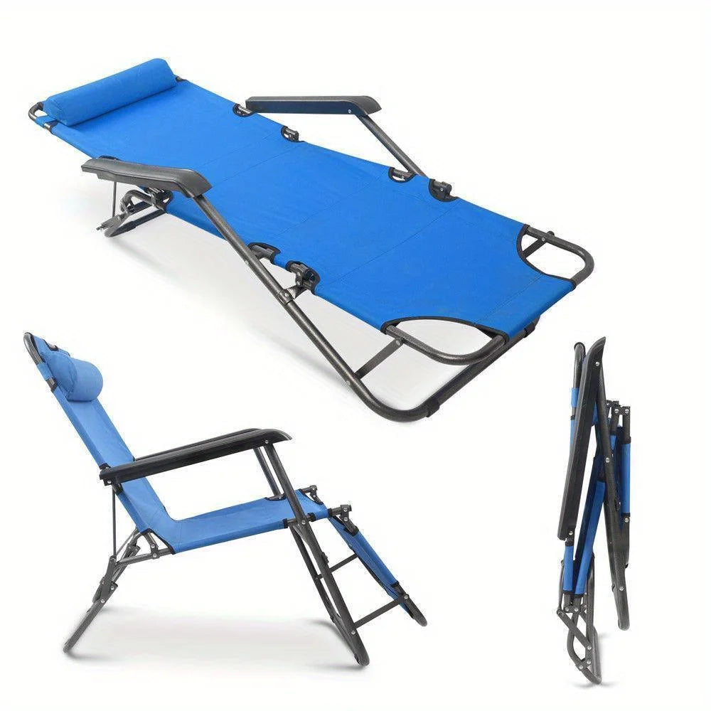 Adjustable Deck Loungers with Pillows