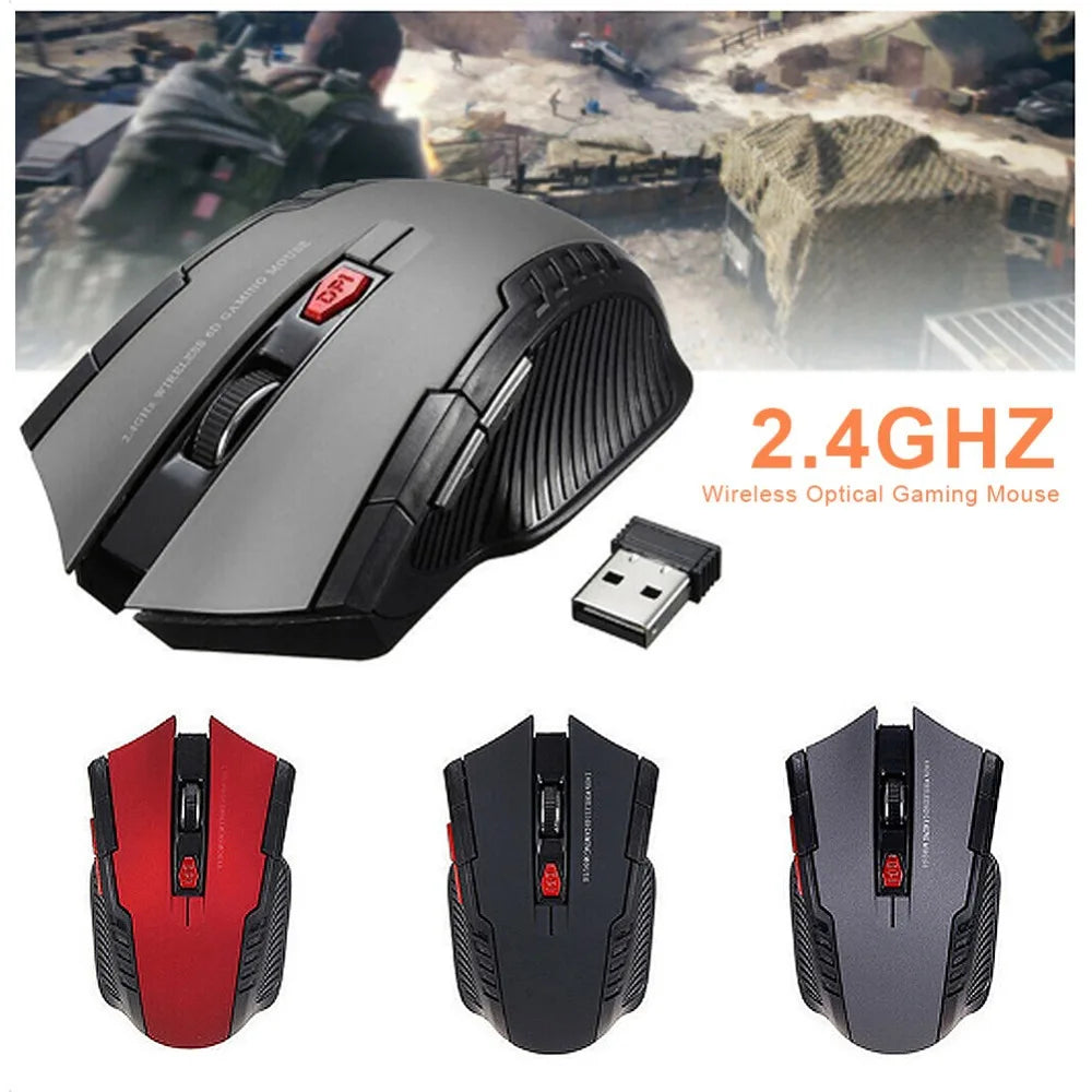 113 2.4GHz Wireless Optical Mouse – 6-Button Portable Mouse with USB Receiver