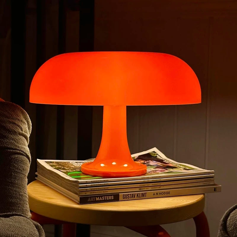 Italian Designer LED Mushroom Table Lamp – Modern Minimalist Bedside Light
