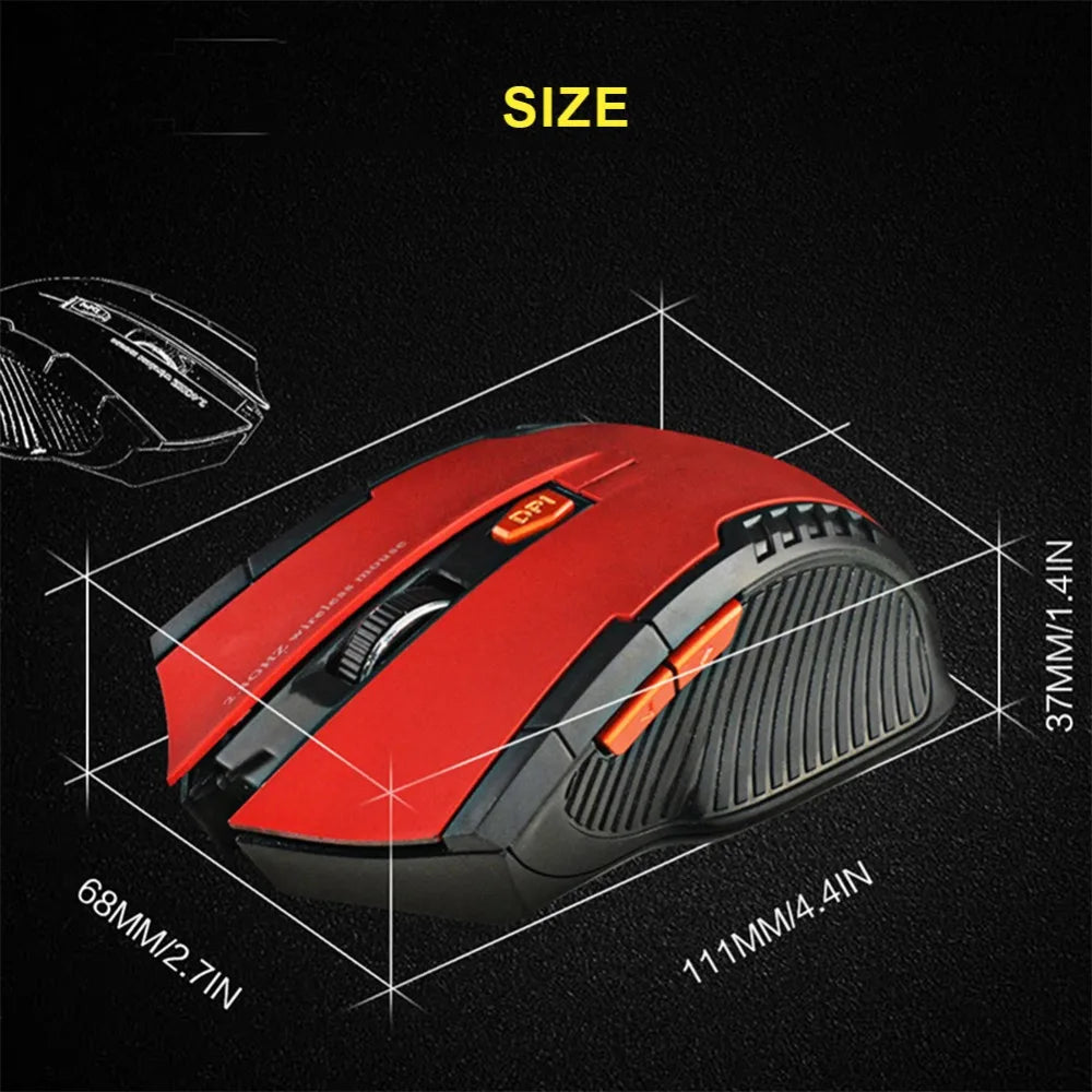 113 2.4GHz Wireless Optical Mouse – 6-Button Portable Mouse with USB Receiver