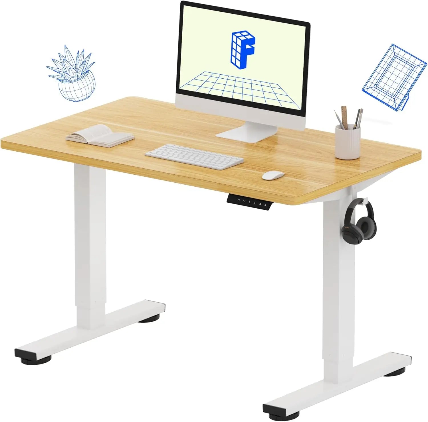 40x24" Electric Standing Desk – Adjustable Height for Home Office