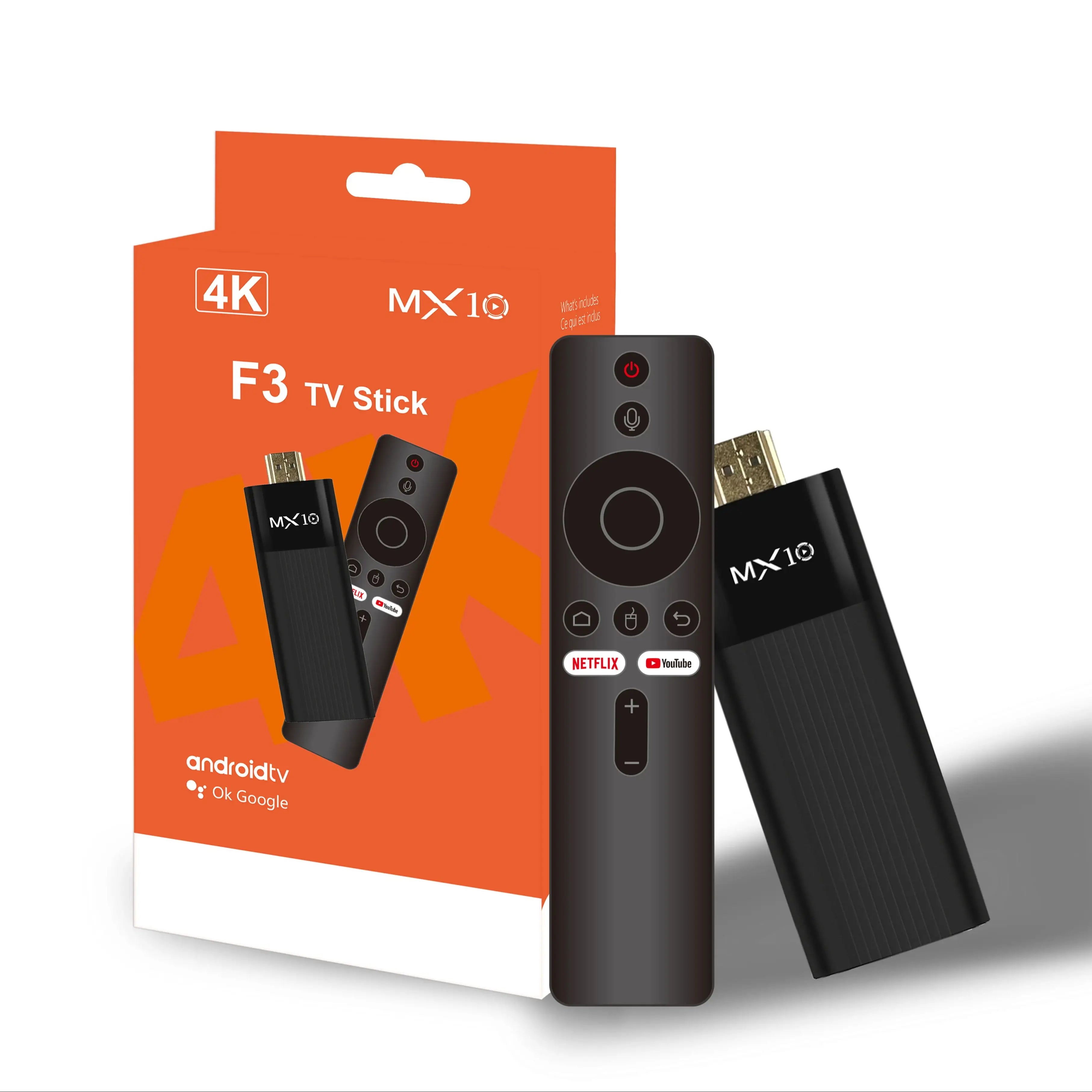 MX10-F3 Android 11 TV Stick – 4K Streaming Device with 2GB RAM, 16GB Storage, Dual-Band WiFi