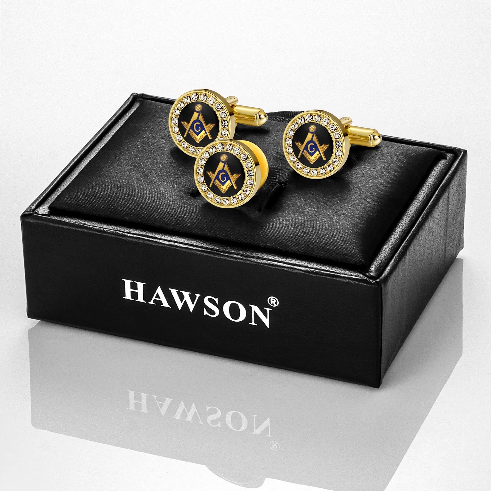 Freemason Masonic Tie Clip & Cufflinks Set – Men’s Jewelry & Accessories