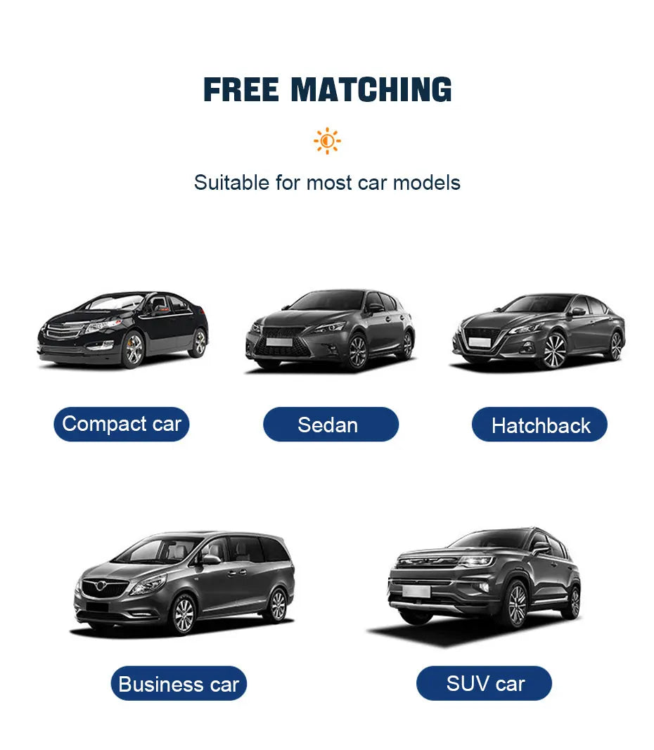 SEAMETAL Universal Car Sunshade – Folding UV Windshield & Window Cover