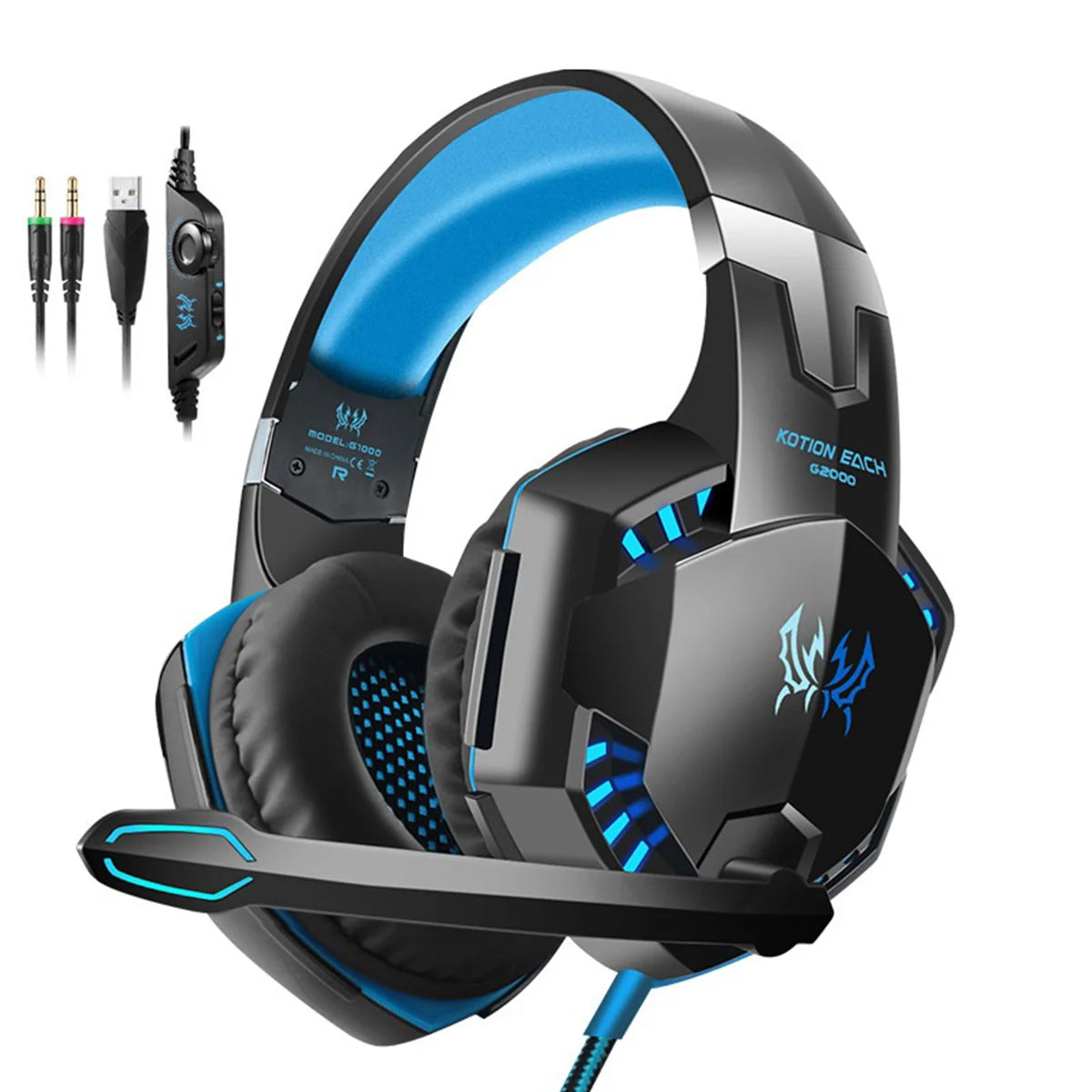 G2000 Wired Gaming Headset – Deep Bass Stereo with Mic