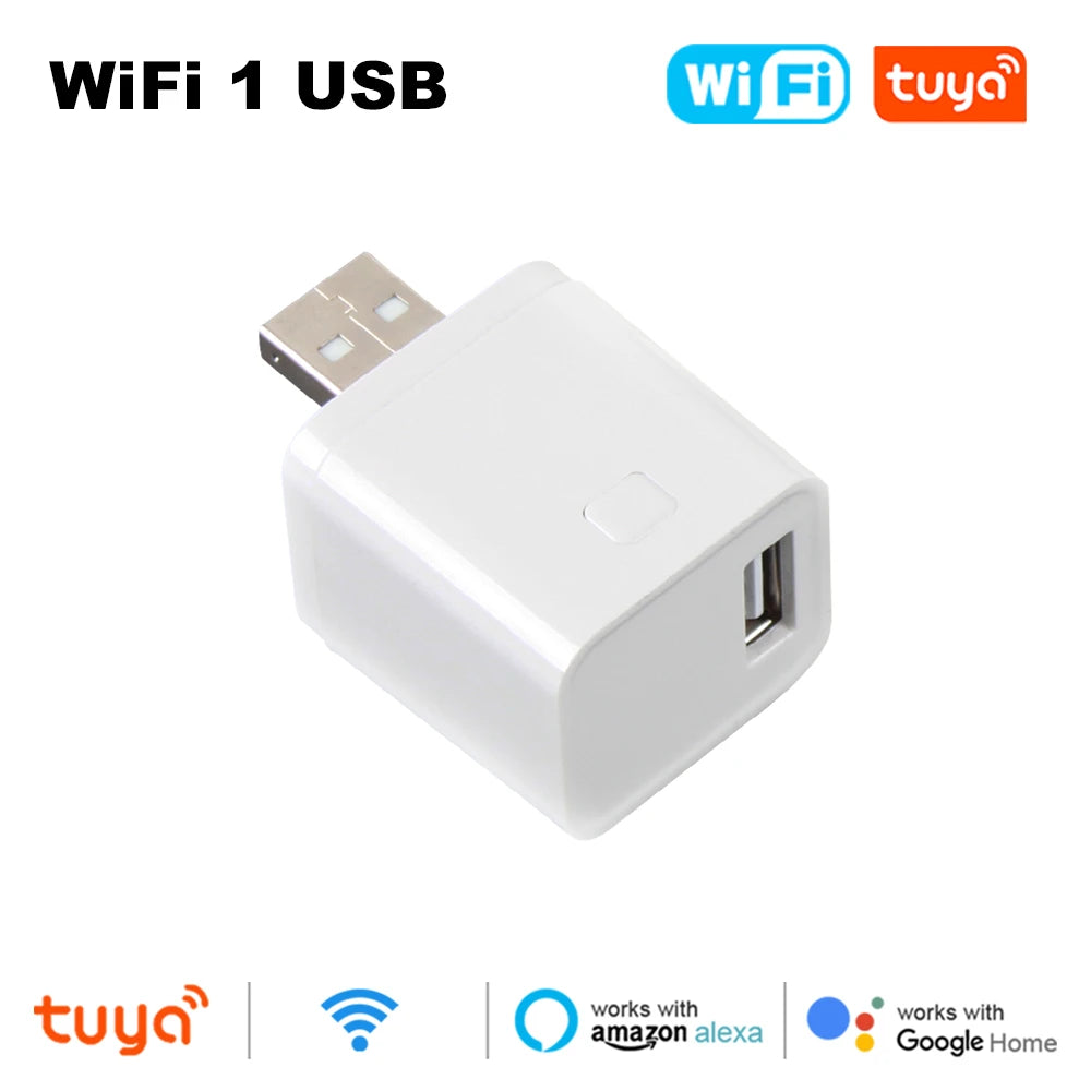Tuya Smart USB Adaptor – WiFi/Zigbee Mini Plug with Timer & Voice Control