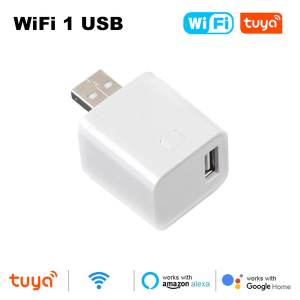 Tuya Smart USB Adaptor – WiFi/Zigbee Mini Plug with Timer & Voice Control