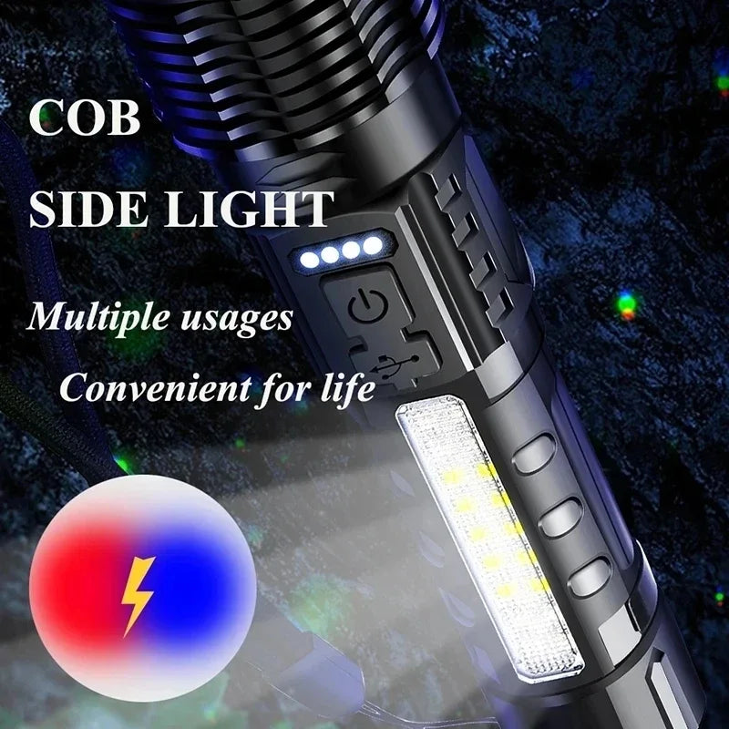 30W P50 COB LED Work Light – Rechargeable Magnetic Flashlight with Power Display