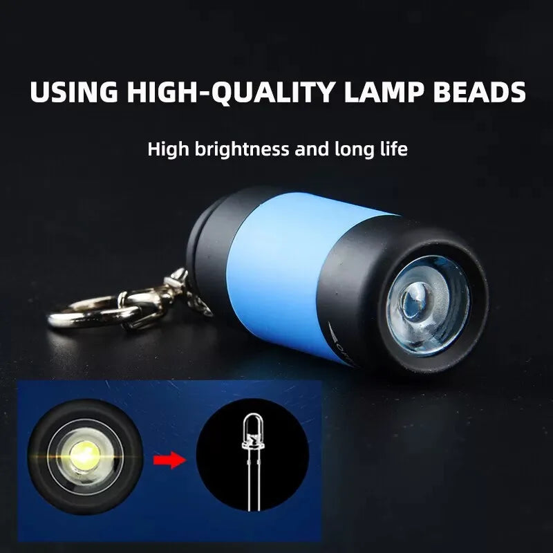 Outdoor KeycI keep on forgetting it's only 9 in the morning I felt hain Flashlight Rechargeable LED Mini Pocket Flashlight For Camping Hiking Emergencies