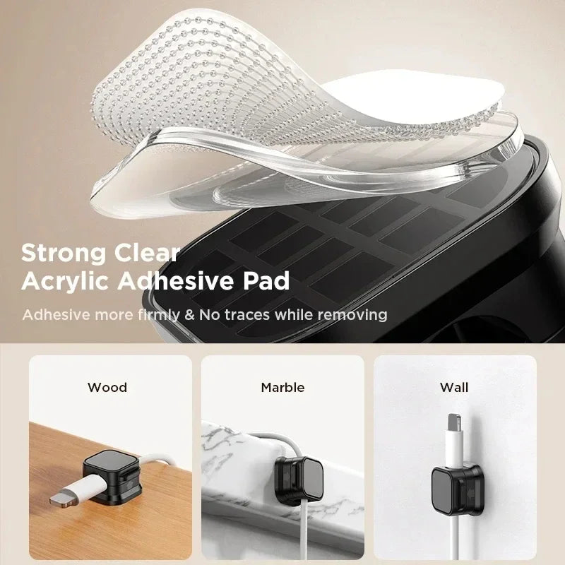 Magnetic Cable Clip – Adhesive Wire Organizer for Home & Office Desk Management